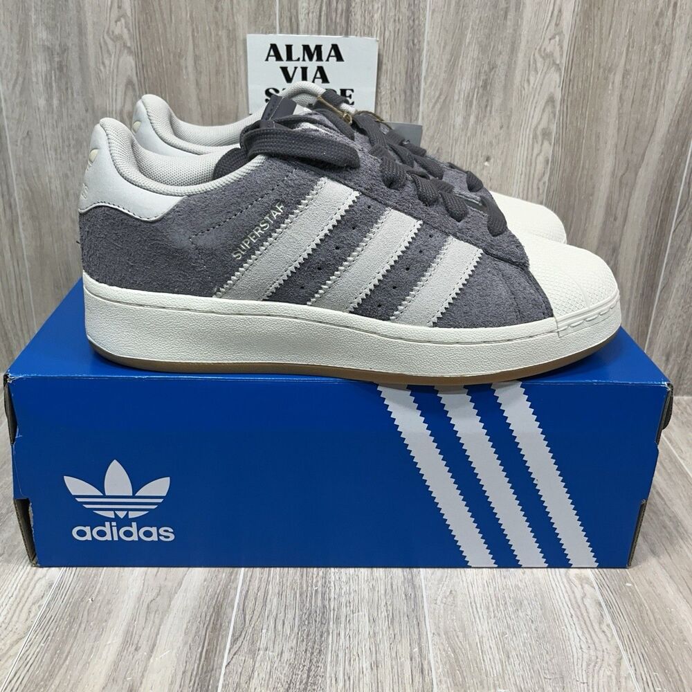 Adidas Superstar XLG Trace Gray Shoes Sneakers IG2125 Woman’s Sz 8